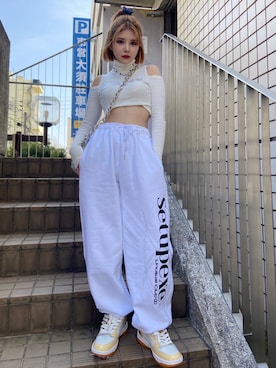 「SETUPEXE（セットアップイーエックスイー）のアイテム（パンツ）」を使った、Never mind the XU / Chikashitsu+さん（レディース・162cm）の春コーディネート