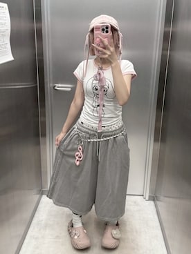 「アイテム（キーホルダー）」を使った、Never mind the XU / Chikashitsu+さん（レディース・152cm）の秋コーディネート
