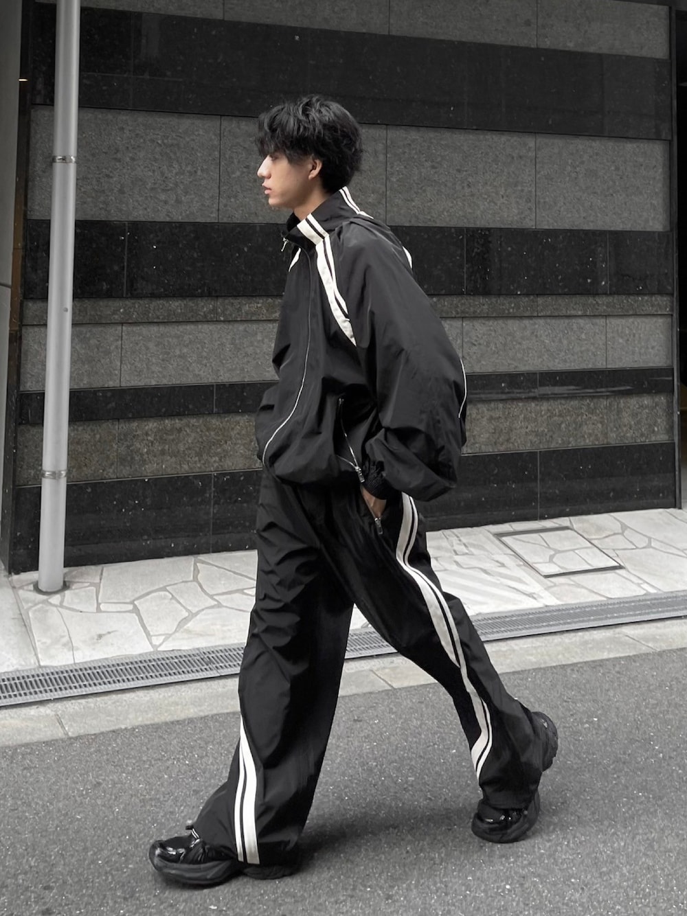 Chikashitsu +】set up line track jacket / 【チカシツプラス 