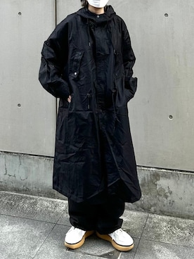 「Chikashitsu +（チカシツプラス）のアイテム（ジャケット/アウター）」を使った、Never mind the XU / Chikashitsu+さん（レディース・161cm）の冬コーディネート