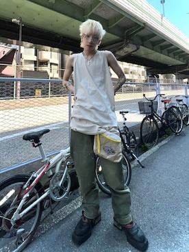 Never mind the XU / Chikashitsu+さん(メンズ・175cm)の夏コーディネート