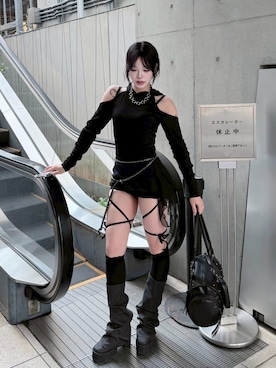 「アクセサリー」｜Never mind the XU / Chikashitsu+さん（レディース・163cm）の春コーディネート