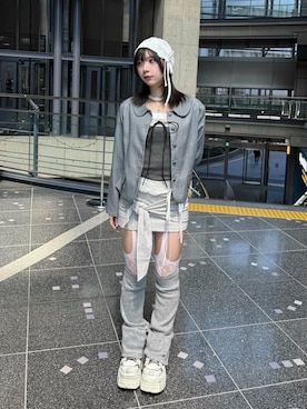 Never mind the XU / Chikashitsu+さん（レディース・153cm）の春コーディネート