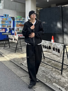 「Chikashitsu +（チカシツプラス）のアイテム（ジャケット/アウター）」を使った、Never mind the XU / Chikashitsu+さん（メンズ・181cm）の秋コーディネート