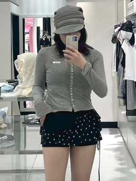 「NOT KNOWING（ノットノーイング）のアイテム」を使った、Never mind the XU / Chikashitsu+さん（レディース・158cm）の夏コーディネート