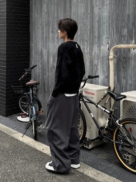 「NOMANUAL（NOMANUAL）のアイテム」を使った、Never mind the XU / Chikashitsu+さん（メンズ・174cm）の秋コーディネート