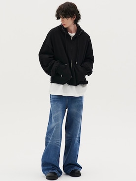 「REON STUDIO（レオンスタジオ）のアイテム（パンツ）」を使った、Never mind the XU / Chikashitsu+さん（メンズ・179cm）の秋コーディネート