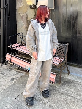 Never mind the XU / Chikashitsu+さん(レディース・154cm)の春コーディネート