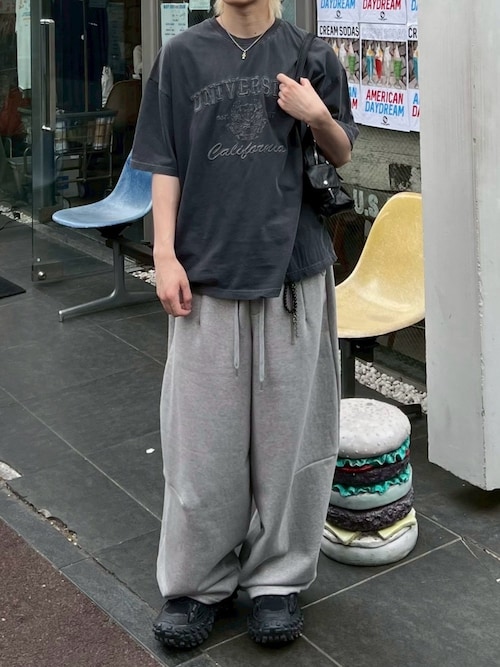 Chikashitsu+（チカシツプラス） ワイドパンツ スウェットパンツ