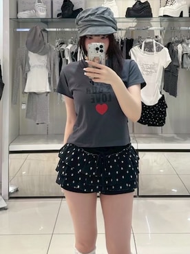 「アイテム（キャスケット）」を使った、Never mind the XU / Chikashitsu+さん（レディース・151cm）の夏コーディネート