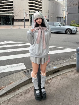 Never mind the XU / Chikashitsu+さん(レディース・153cm)の春コーディネート