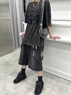 「Ocai（オカイ）のアイテム」を使った、Never mind the XU / Chikashitsu+さん（レディース・165cm）の夏コーディネート