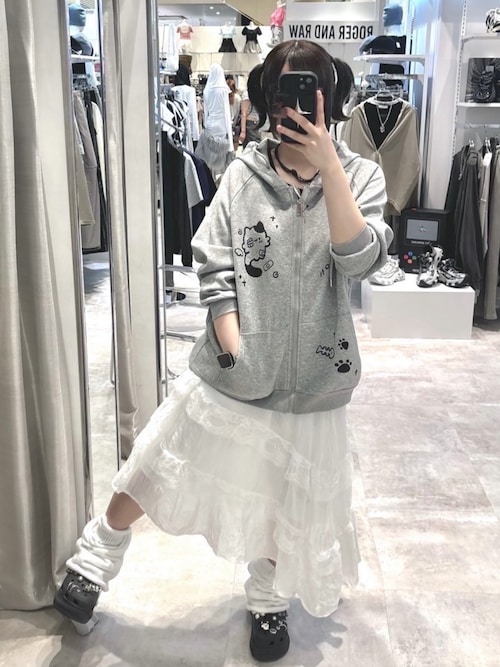 Nerd out XU】neko!! zip hoodie / 【ナードアウトエックスユー