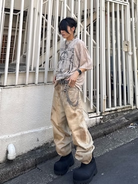 「アクセサリー」｜Never mind the XU / Chikashitsu+さん（メンズ・171cm）の春コーディネート