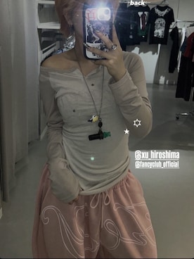 「アイテム（スウェットパンツ）」を使った、Never mind the XU / Chikashitsu+さん（レディース・153cm）の秋コーディネート