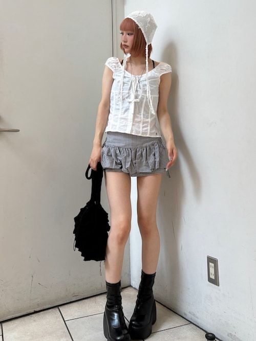 ブラウス シャツ 「CRANK」LACE SHIRRING BLOUSE レディース CRANK】LACE SHIRRING BLOUSE | OUR BRAND,CRANK | PRESSING WEB