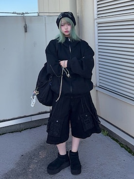 「Never mind the XU / Chikashitsu+（ネバーマインド ザ エックスユー / チカシツプラス）のアイテム」を使った、Never mind the XU / Chikashitsu+さん（レディース・165cm）の秋コーディネート