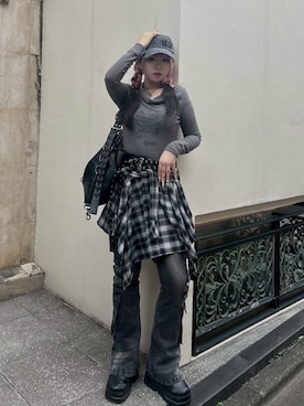 「SETUPEXE（セットアップイーエックスイー）のアイテム」を使った、Never mind the XU / Chikashitsu+さん（レディース・159cm）の冬コーディネート