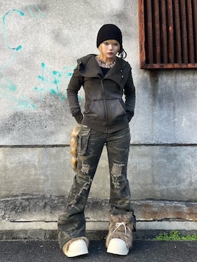 Never mind the XU / Chikashitsu+さん（レディース・154cm）の冬コーディネート