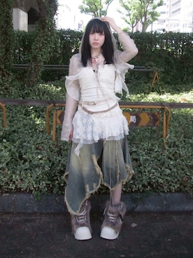 「キャミソール」｜Never mind the XU / Chikashitsu+さん（レディース・163cm）の秋コーディネート