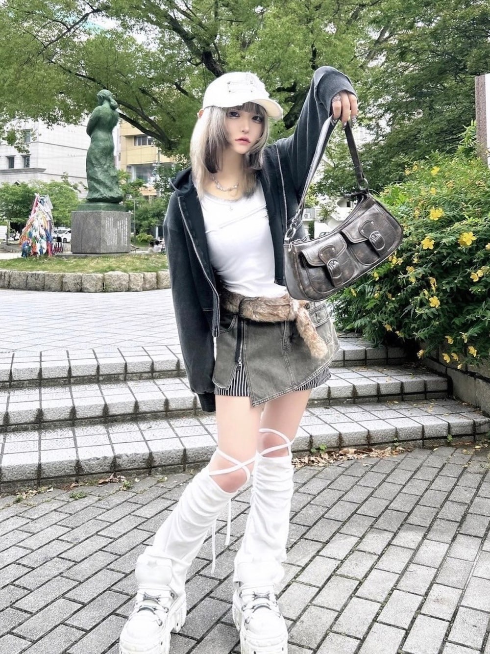 d.i.a.　レッグウォーマー　ギャル Amazon.co.jp: [manatom] レッグウォーマー ファー ギャル 地雷