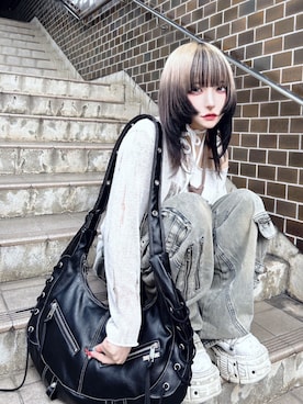 「NOT KNOWING（ノットノーイング）のアイテム」を使った、Never mind the XU / Chikashitsu+さん（骨格ウェーブ・レディース・153cm）の夏コーディネート