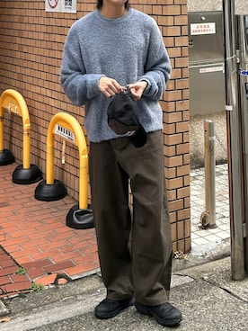 「NOMANUAL（NOMANUAL）のアイテム」を使った、Never mind the XU / Chikashitsu+さん（メンズ・182cm）の秋コーディネート