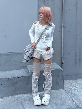 「アイテム（その他トップス）」を使った、Never mind the XU / Chikashitsu+さん（レディース・152cm）の秋コーディネート