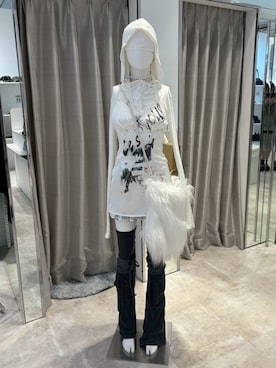 「CRANK（クランク）のアイテム」を使った、Never mind the XU / Chikashitsu+さん（レディース・160cm）の冬コーディネート