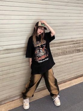 「DOMINANT（ドミナント）のアイテム」を使った、Never mind the XU / Chikashitsu+さん（レディース・157cm）の夏コーディネート