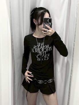 「アイテム（アクセサリー）」を使った、Never mind the XU / Chikashitsu+さん（レディース・153cm）の秋コーディネート
