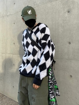 「XU（エックスユー）のアイテム（パンツ）」を使った、Never mind the XU / Chikashitsu+さん（メンズ・170cm）の秋コーディネート