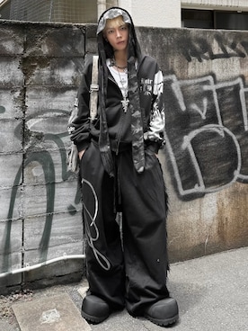 「SURGERY（サージェリー）のアイテム」を使った、Never mind the XU / Chikashitsu+さん（メンズ・171cm）の夏コーディネート