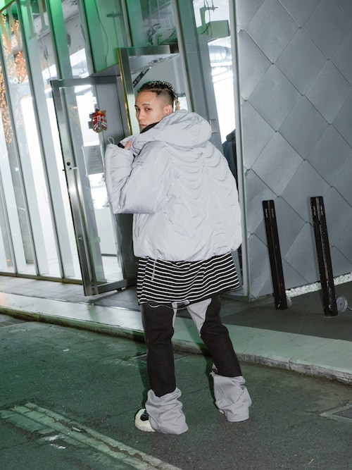 XU】stripe damage long sleeve tee（Tシャツ/カットソー）｜XU