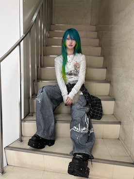 Never mind the XU / Chikashitsu+さん(レディース・160cm)の春コーディネート