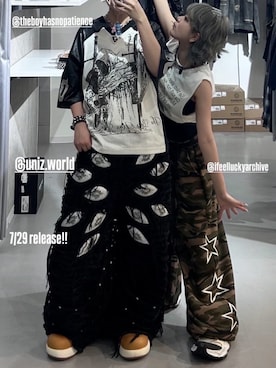 「アイテム（タンクトップ）」を使った、Never mind the XU / Chikashitsu+さん（レディース・153cm）の秋コーディネート