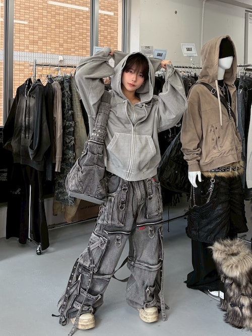 SURGERY remake hood VER.2グレーフード付きパーカー SURGERY（サージェリー）の「【SURGERY】surgery remake over pigment