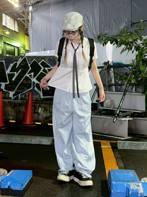 runningHIGH】PIN TUCK FRILL SHIRTS（シャツ/ブラウス