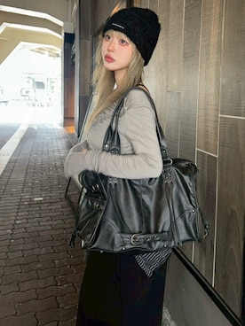 「NEXT IMPULSIVE（ネクストインプルーシブ）のアイテム」を使った、Never mind the XU / Chikashitsu+さん（レディース・153cm）の秋コーディネート