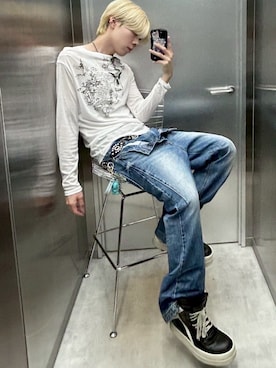 Never mind the XU / Chikashitsu+さん（骨格ストレート・メンズ・183cm）の秋コーディネート