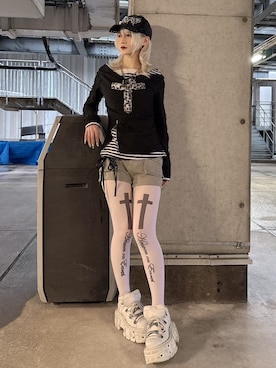 Never mind the XU / Chikashitsu+さん（レディース・156cm）の春コーディネート