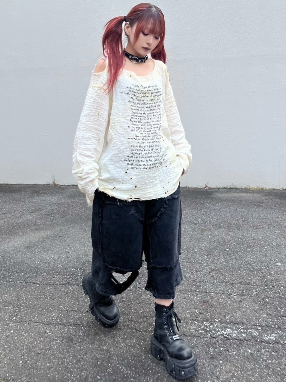 BizarreMaiden】smoked double gauze shirt