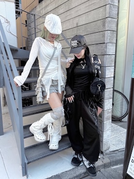 Never mind the XU / Chikashitsu+さん（レディース・160cm）の冬コーディネート