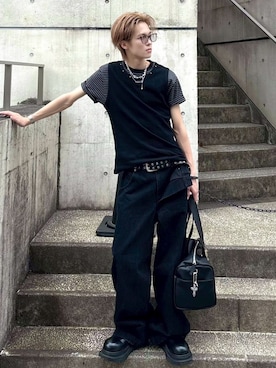 Never mind the XU / Chikashitsu+さん(メンズ・171cm)の夏コーディネート