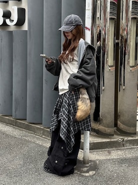 Never mind the XU / Chikashitsu+さん（レディース・153cm）の春コーディネート