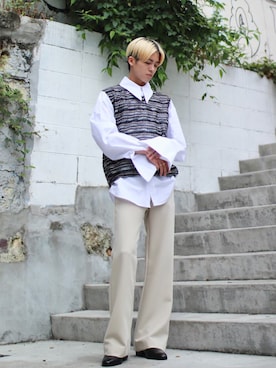 「ASTRAL（アストラル）のアイテム」を使った、Never mind the XU / Chikashitsu+さん（メンズ・173cm）の秋コーディネート