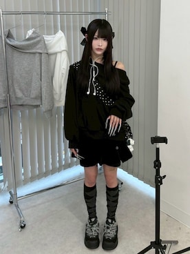 Never mind the XU / Chikashitsu+さん（レディース・150cm）の春コーディネート