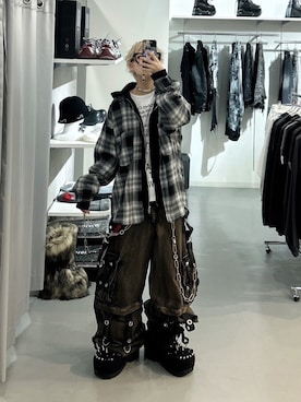 Never mind the XU / Chikashitsu+さん（レディース・165cm）の春コーディネート