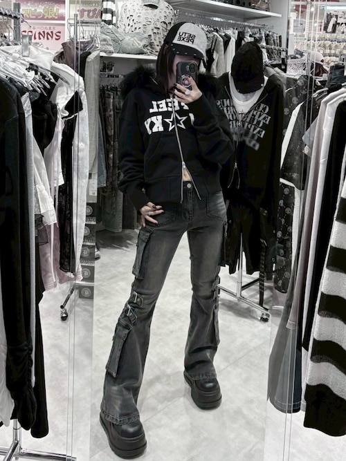 IFEELLUCKY】Lucky fur hood zip up / 【アイフィールラッキー