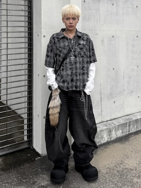 Never mind the XU / Chikashitsu+さん(メンズ・171cm)の春コーディネート
